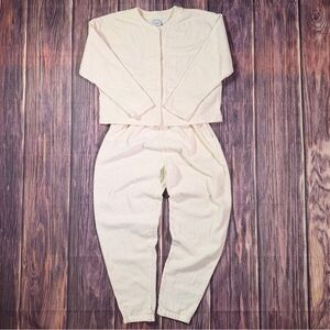 Women’s Cream Lounge Set - Lightweight Two-Piece Matching Set